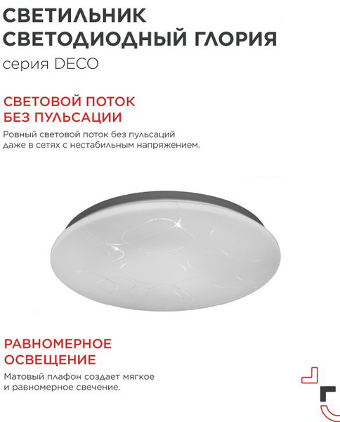 Потолочный светильник INhome Deco Глория / 4690612022222