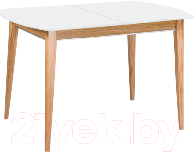 Обеденный стол ТехКомПро Арека ПО 80x140-180 / 121716 (бук/тон 1/подстолье тон 2/ножка 8) - фото