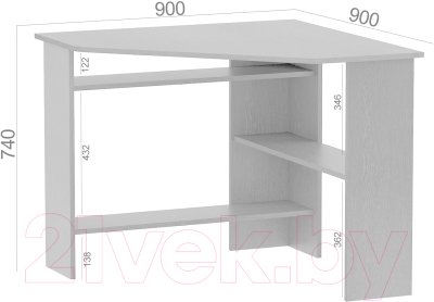 Письменный стол Сокол-Мебель КСТ-02 угловой (дуб сонома)