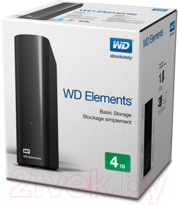 Внешний жесткий диск Western Digital Elements Desktop 14TB (WDBWLG0140HBK-EESN)