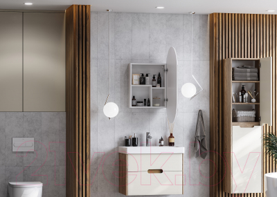 Шкаф с зеркалом для ванной Акватон Оливия (1A254502OL010)