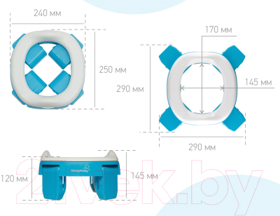 Дорожный горшок ROXY-KIDS HandyPotty / HP-255B (голубой)