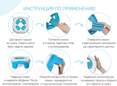 Дорожный горшок ROXY-KIDS HandyPotty / HP-255B (голубой)