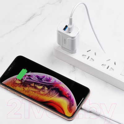 Зарядное устройство сетевое Borofone BA37A 2USB Lightning
