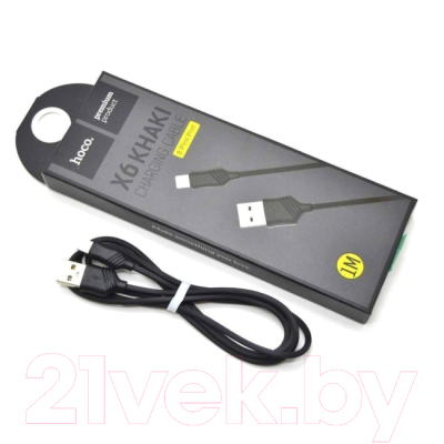 Кабель Hoco X6 Khaki AM-MicroBM