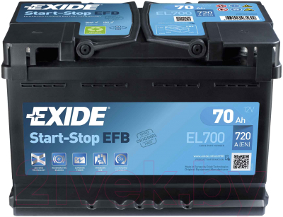 Автомобильный аккумулятор Exide ECM EL700 - фото