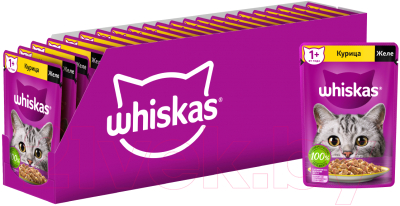 Влажный корм для кошек Whiskas Желе с курицей
