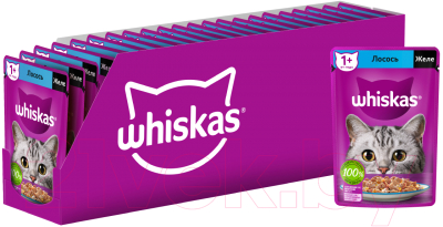 Влажный корм для кошек Whiskas Желе с лососем