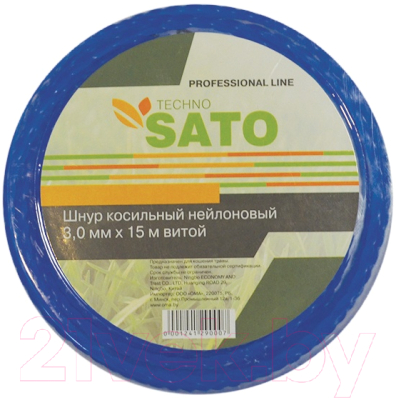 Леска для триммера Sato Techno 3.0мм x 15м - фото