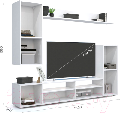 Горка Империал Лия (белый/белый глянец)