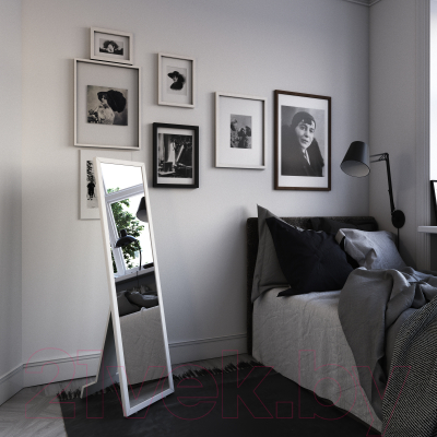 Зеркало Континент Оливер 33x120 (белый)