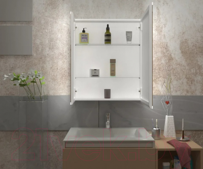 Шкаф с зеркалом для ванной Континент Emotion Led 70x80 (с датчиком движения)