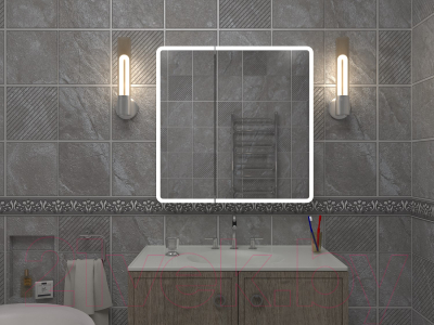 Шкаф с зеркалом для ванной Континент Emotion Led 80x80 (с датчиком движения)