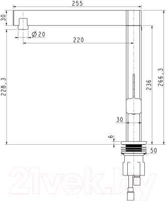 Смеситель Aquasanita 2063 001 CH (хром)