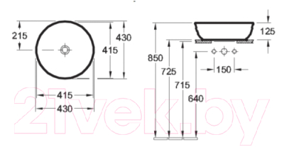 Умывальник Villeroy & Boch Artis 4179-43-01