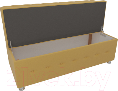 Скамья кухонная мягкая Лига Диванов Вента 284 / 108769 (микровельвет, желтый)