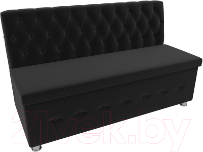 Скамья кухонная мягкая Лига Диванов Вента 284 / 108775 (микровельвет, черный)