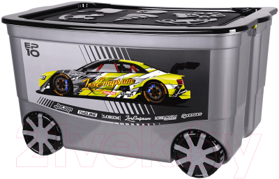 Контейнер для хранения Эльфпласт KidsBox EP449 (темно-серый/черный) - фото