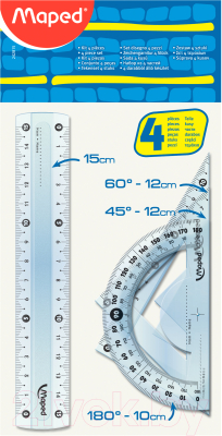 Набор для черчения Maped Кристалл / 242815 - фото