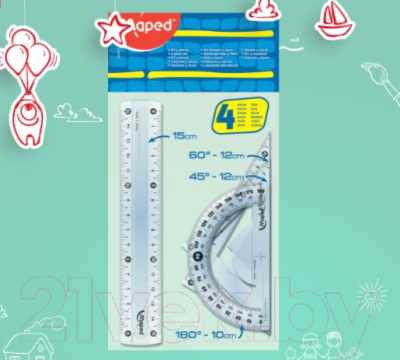 Набор для черчения Maped Кристалл / 242815