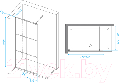 Душевая стенка RGW Walk In WA-111B / 411011108-84