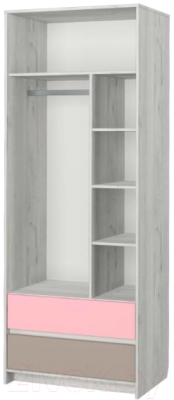 Шкаф Аквилон Зефир №2 800 (дуб эльза/розовый)