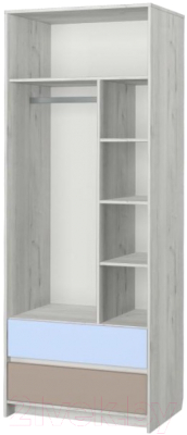 Шкаф Аквилон Зефир №2 800 (дуб эльза/голубой)