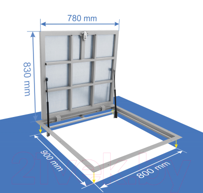 Люк напольный Lukoff Гарант Люкс 90x80 П