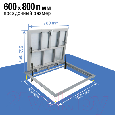 Люк напольный Lukoff Гарант Премиум 60x80 П