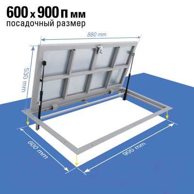 Люк напольный Lukoff Гарант Премиум 60x90 П