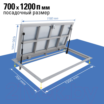 Люк напольный Lukoff Гарант Премиум 70x120 П