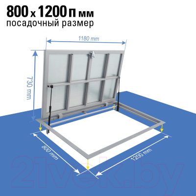 Люк напольный Lukoff Гарант Премиум 80x120 П