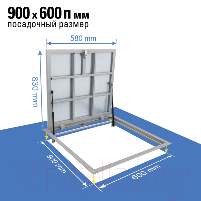 Люк напольный Lukoff Гарант Премиум 90x60П