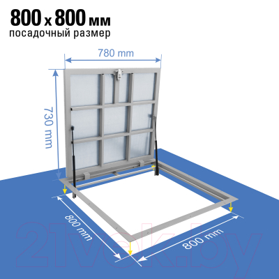 Люк напольный Lukoff Гарант Премиум 80x80