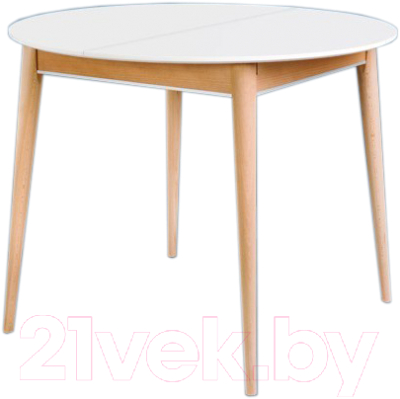 Обеденный стол ТехКомПро Арека КС950 / 121724 (бук/тон 1/подстолье тон 2/ножка 8) - фото