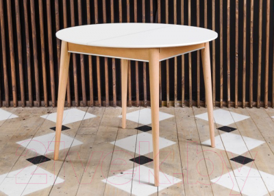 Обеденный стол ТехКомПро Арека КС950 / 121724 (бук/тон 1/подстолье тон 2/ножка 8)