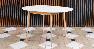 Обеденный стол ТехКомПро Арека КС950 / 121724 (бук/тон 1/подстолье тон 2/ножка 8)