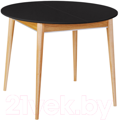 Обеденный стол ТехКомПро Арека КС950 / 121726 (бук/черный/подстолье тон 2/ножка 8) - фото