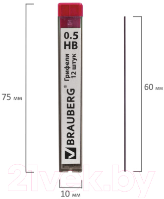 Набор грифелей для карандаша Brauberg Hi-Polymer / 180445