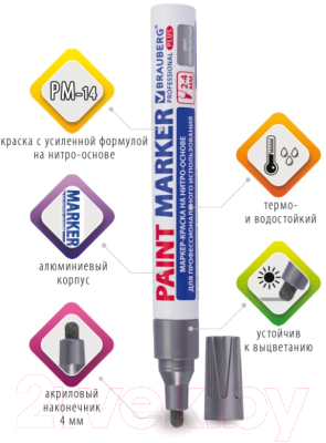 Маркер строительный Brauberg Professional Plus / 151448