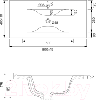 Умывальник IDDIS 0138000i28