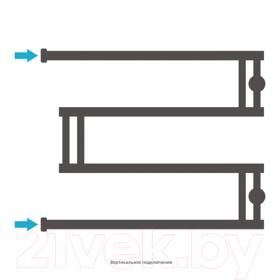 Полотенцесушитель водяной Сунержа High-Tech M+ 50x65 / 30-4050-5065