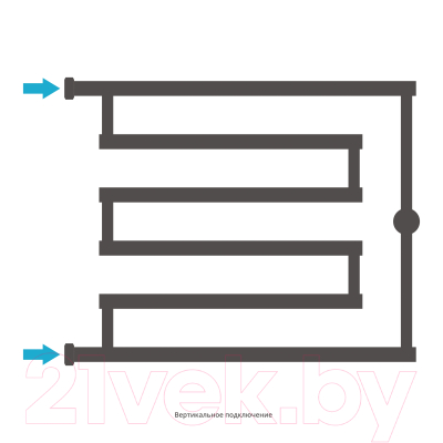 Полотенцесушитель водяной Сунержа High-Tech L+ 50x65 / 30-4052-5065