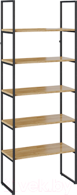 Стеллаж ТриЯ Лофт тип 1 800 (черный/дуб крафт золотой) - фото