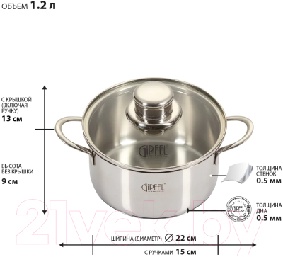 Кастрюля Gipfel Mini 1204 