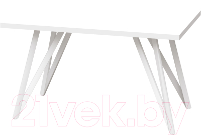 Обеденный стол Millwood Женева-2 Л 120x70x75 (белый/металл белый) - фото