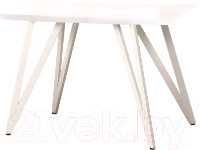 Обеденный стол Millwood Женева-2 Л 130x80x75 (белый/металл белый) - фото