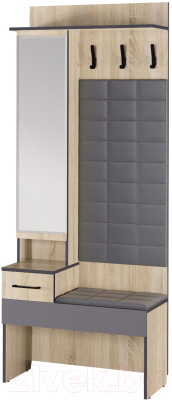 Секция в прихожую Аквилон Эльза №1 800 с зеркалом (дуб сонома)