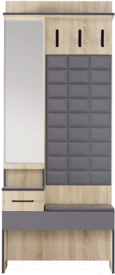 Секция в прихожую Аквилон Эльза №1 800 с зеркалом (дуб сонома)