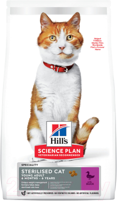 Сухой корм для кошек Hill's Science Plan Young Adult Sterilised Cat Duck - фото